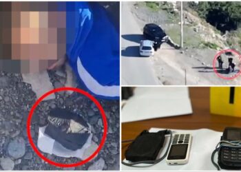 VIDEO/ Policët e rrethojnë dhe e shtrijnë në tokë: Ja momenti i arrestimit të 24-vjeçarit me dy mina me telekomandë në trup! Pamjet e aksionit