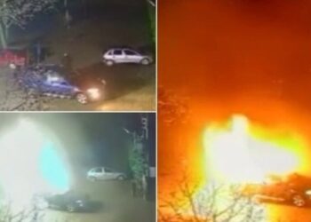 VIDEO/ Atentati me 80 plumba në Shkodër, makina shpërthen në flakë nga breshëritë