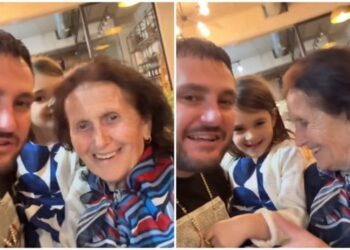 VIDEO/Ija ka ditëlindjen, Bes Kallaku organizon festën surprizë për gjyshen e tij