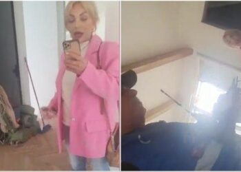 “Ndihmë, ndihmë”/ Publikohet videoja e këngëtares Maya dhe bashkëshortit të saj në banesë, momenti kur mbërrin policia