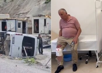 Aksidenti/ Furgoni del nga rruga në Klos, 5 të plagosur, njëri prej tyre dërgohet tek Trauma