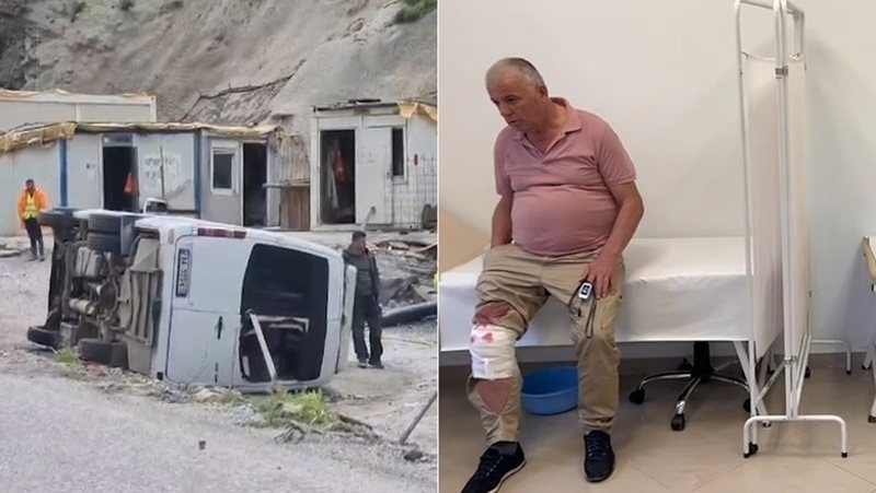 Aksidenti/ Furgoni del nga rruga në Klos, 5 të plagosur, njëri prej tyre dërgohet tek Trauma