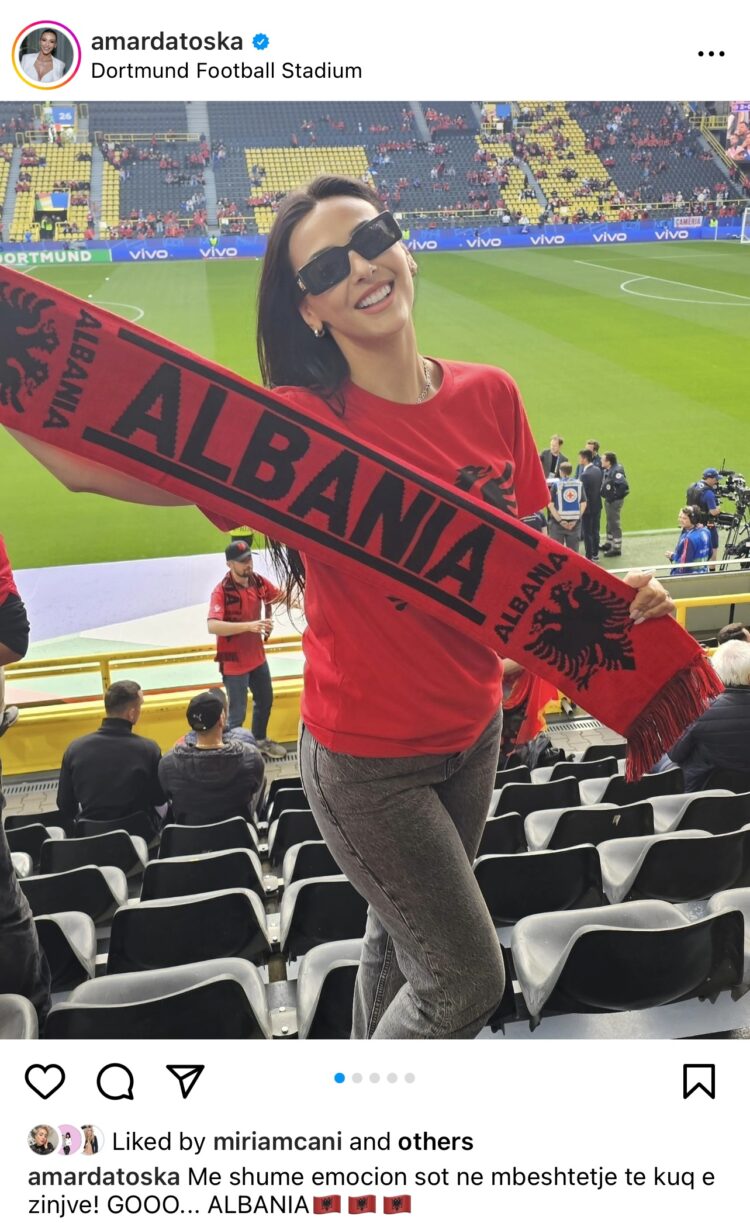 Nga Noizy tek Arbana Osmani, kush ishin VIP-at që mbështetën Kombëtaren në Dortmund