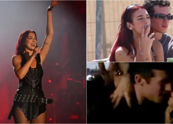 VIDEO/ Më të dashuruar se kurrë, puthje pasiononte mes Dua Lipës dhe partnerit të saj Callum Turner