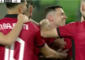VIDEO/ Perlë e Jasir Asanit, anësori tund rrjetën e Lihtenshtejnit me një eurogol. Dyfishohet rezultati