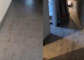 Gjurmët e gjakut në dysheme/ Pamjet brenda dhomës së hotelit ku dyshohet se u vra recepsionisti në Dhërmi, trupi ende i zhdukur