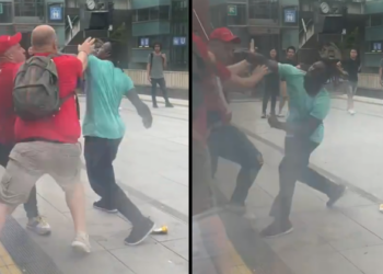 VIDEO/ Sharje raciste ndaj të riut me ngjyrë nga tifozët serbë, ai u kthehet dhe i “kalb” në grushta