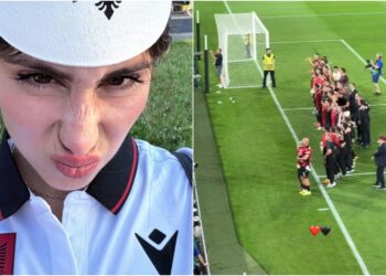 FOTO/ “Po qaj, por jam mirënjohëse”, vajza e trajnerit Silvinjo dedikim për Kombëtaren shqiptare pas eliminimit nga Euro 2024