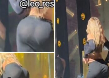 Me fustan transparent dhe lëvizje sensuale, Xhensila Myrtezaj i vë “flakën” atmosferës në koncert