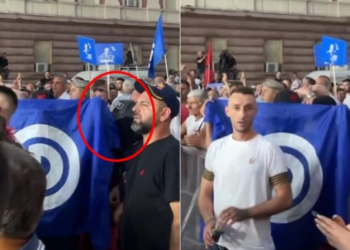 Militantët e Berishës të maskuar në protestë, fshihen pas flamurit të PD