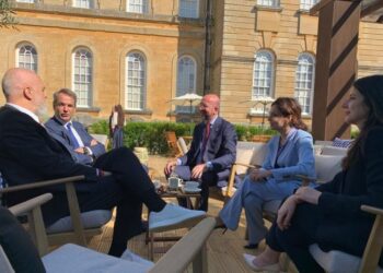 Britani\ Rama dhe Spiropali takim me Michel dhe Mitsotakis