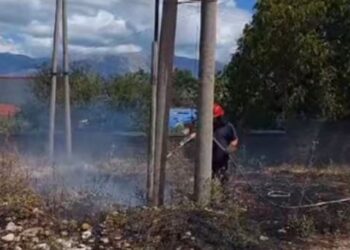 Digjet një kabinë elektrike në Gjirokastër, flakët përfshijnë edhe varrezat publike