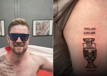 Tifozi i Anglisë bën tatuazh trofeun e Euro 2024