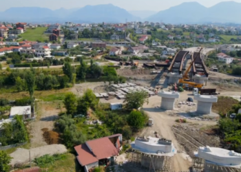 Kantieri “Sheshi Shqiponja-Urat mbi lumin Tiranë”\ ARRSH: Puna po vijon pa ndërprerje
