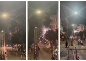 VIDEO/Shpërthim në një nga shtyllat e tensionit të lartë në Sarandë, evakuohen kalimtarët