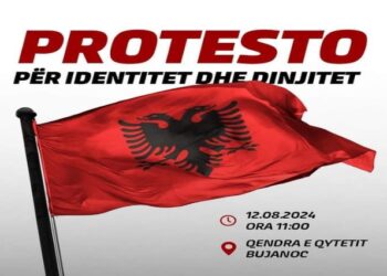 “Për Identitet dhe Dinjitet”, shqiptarët protestojnë në Luginën e Preshevës në12 gusht