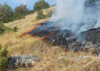 Operacion i madh për shuarjen e zjarreve në Malin e Thatë, helikopteri në aksion për lokalizimin e flakëve