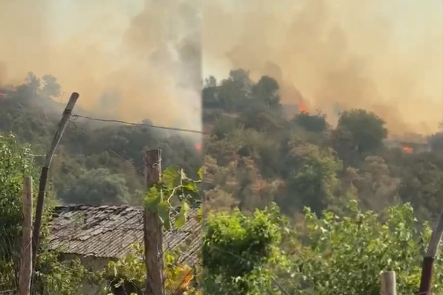 Zjarrfikës e vullnetarë, luftë me flakët në Mallakastër! Digjet shtëpia e tretë, ndërhyn edhe helikopteri