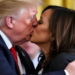 Fotoja që habiti botën: Donald Trump puthet në buzë me Kamala Harris!