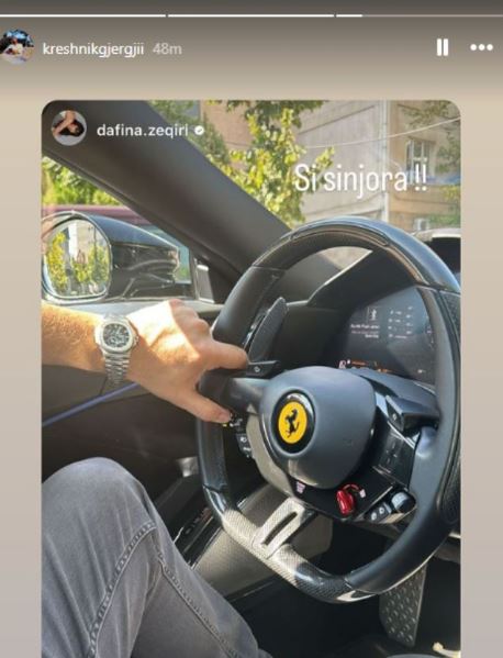 Dafina Zeqiri publikon foto me të dashurin nga Ferrari: Më dërgo në Hënë, të lutem