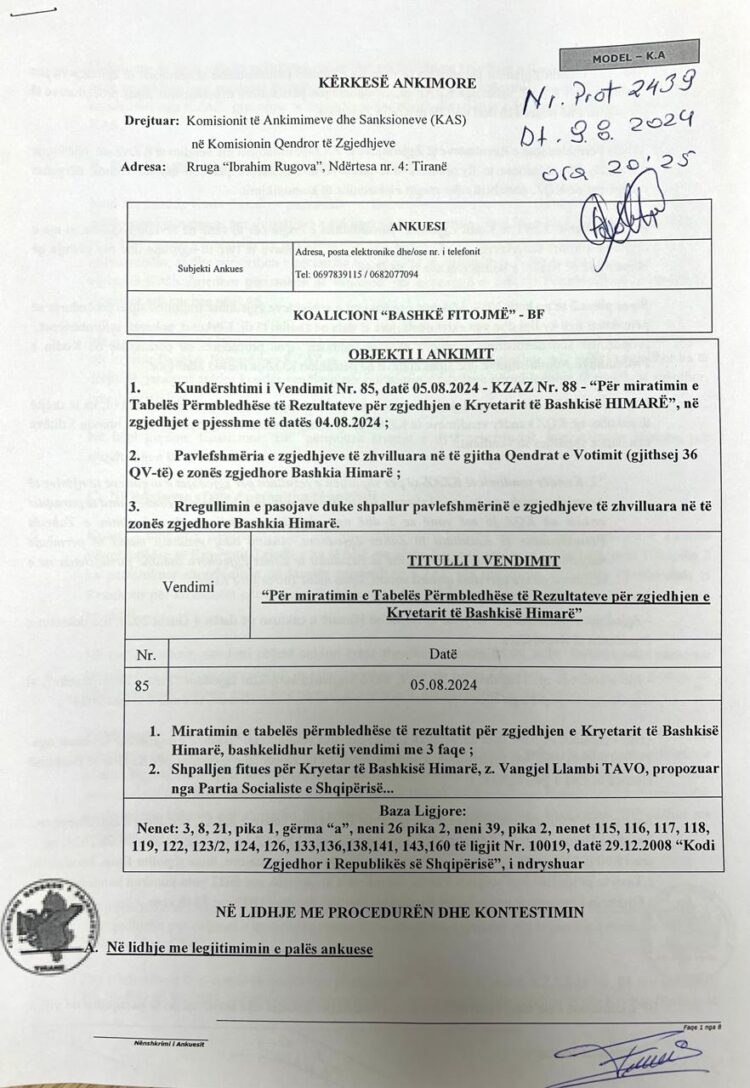 PD nuk pranon disfatën, ankimon rezultatin e zgjedhjeve të pjesshme në Himarë