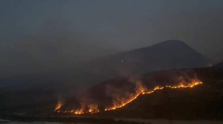 Zjarri përfshin kodrat e Salarisë në Tepelenë, si paraqitet situata