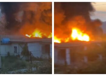 Përfshihet nga flakët magazina e braktisur në fshatin Lavdan të Mallakastrës