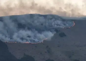 Përkeqësohet situata në Prespë, flakët përfshijnë Parkun Kombëtar, kërkohet ndërhyrje urgjente nga ajri