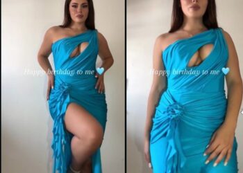 VIDEO/ U dhunua nga motrat Berisha, Klea Prenga feston ditëlindjen, shfaqet seksi me fustanin blu