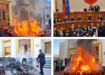 Zjarr, goditje me sende të forta dhe përplasje fizike/ Specialistët e kriminalistikës në sallën e Kuvendit