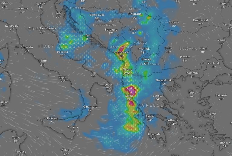 Nga e hëna vjen vjeshta! Stuhia nga Italia pritet të shkaktojë përmbytje! Ja zonat në rrezik