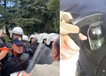 VIDEO që çmonton akuzën e PD: Efektivët s’kishin armë, polici tentoi të nxirrte…
