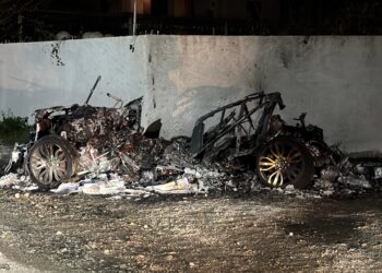 Range Rover i bërë shkrumb e hi/Dalin pamjet e makinës së djegur pas atentatit në Shkodër