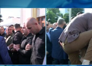 FOTOLAJM / Dashnor Sula, cirk para Parlamentit! Iu hidhet sipër gardistëve, por…