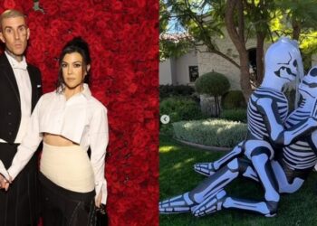 “E neveritshme”/ Kourtney Kardashian dhe Travis Barker kritikohen për dekorin e çuditshëm të Halloween-it