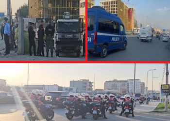 FOTO/ Policia në gatishmëri për protestën e opozitës, qindra efektivë dhe autobote uji në zonat ku do të bllokohet qarkullimi