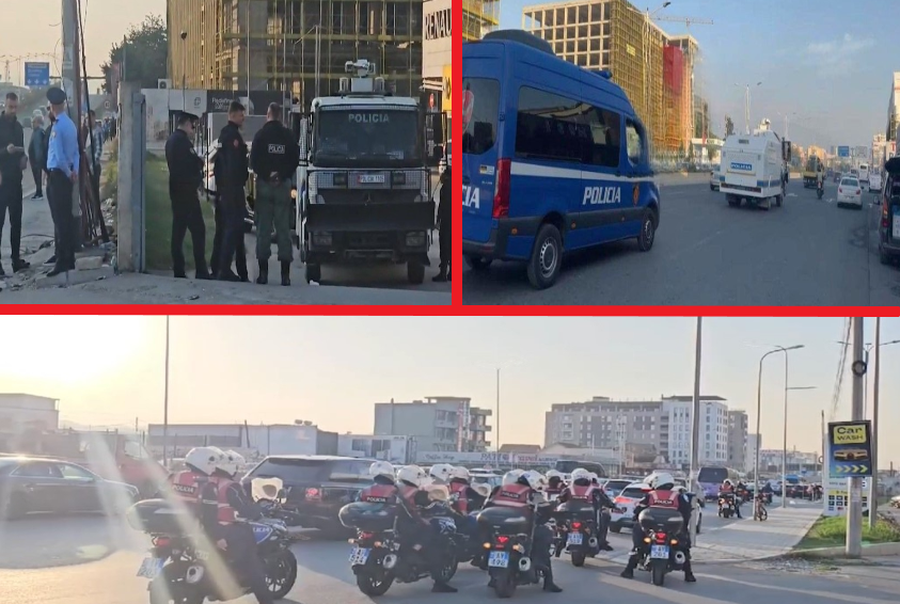 FOTO/ Policia në gatishmëri për protestën e opozitës, qindra efektivë dhe autobote uji në zonat ku do të bllokohet qarkullimi