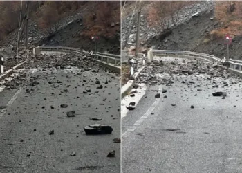 Rrëshqitje masive dheu e gurësh, bllokohet aksi rrugor Kukës-Shishtavec