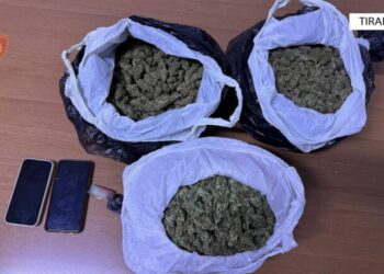 Iu gjetën më shumë se 3 kg drogë në makinë, arrestohen dy persona në Tiranë