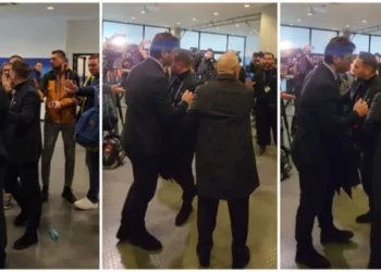 VIDEO / Përplasje edhe pas konferencës për mediat, zyrtari rumun provokon futbollistin e Kosovës