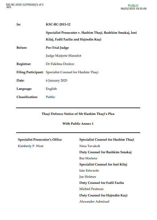 “Tentoi të pengonte drejtësinë”/ Hashim Thaçi deklarohet i pafajshëm për akuzën e dytë të ngritur në Hagë (DOKUMENTI)
