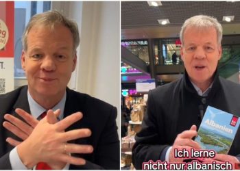 VIDEO/ “Kam vendosur të mësoj shqip”, politikani gjerman bëhet viral, mediat: Nuk ka ndodhur kurrë më parë