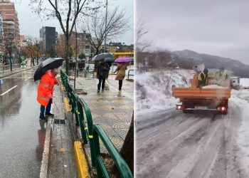 Borëpastrueset e Bashkisë së Tiranës hapin rrugët rurale, qarkullimi në qytet vijon normalisht