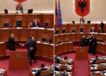 Noka tenton të godasë Ballën me shishe, e ndalojnë gardistët! Ndërpritet seanca