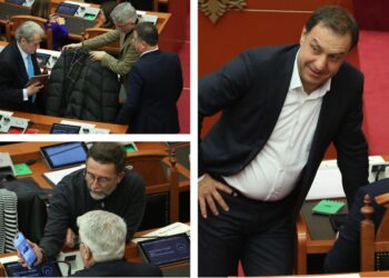FOTOLAJM/ Noka dhe Gjekmarkaj i hapin rrugën Berishës, Braçe u tregon kolegëve të PS “bishën” e Donald Trump, çfarë ndodhi në Kuvend