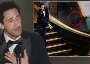 Veprimi i Adrien Brody në Oscar bëhet viral, aktori pështyn çamçakëzin dhe ia hedh të dashurës