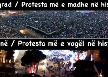 Në Beograd opozita nxjerr 100 mijë të rinj, Berisha në Tiranë nuk mbledh as 100 vetë