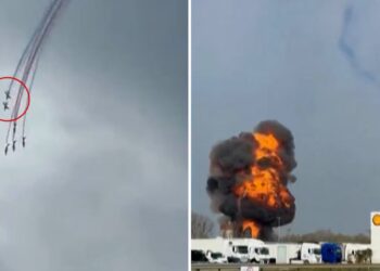 Aksident ajror në Francë, momenti kur 2 avionë luftarakë përplasen në qiell (VIDEO)