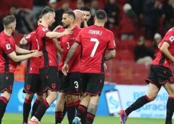 Dominim me dy gola të Manajt, mbyllet pjesa e parë e takimit Shqipëri-Andorra