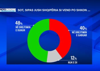 Sondazhi/ 48% mendojnë se Shqipëria po shkon “në drejtimin e duhur”. Si ndahen votat mes PS dhe PD
